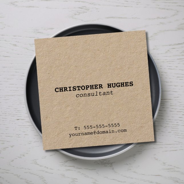 Minimalistisch Simple Elegant Kraft Consultant Quadratische Visitenkarte (Von Creator hochgeladen)