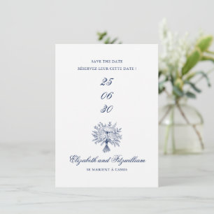 Minimalistisch sketched Bridal Bouquet Save The Date