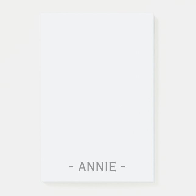 Minimalistisch Snow White Anpassbar 4 Zoll x 6 Zol Post-it Klebezettel (Vorderseite)