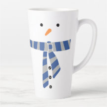 Minimalistisch Snowman Blue Gray Scarf Winter