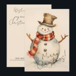 Minimalistisch Snowman Feiertagskarte<br><div class="desc">Minimalistische Snowman Holiday Card Freude verteilen, jubeln, alles fröhlich und immer glücklich machen! Weihnachtskarten, die das ganze Jahr aufhellen.</div>
