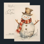 Minimalistisch Snowman Feiertagskarte<br><div class="desc">Minimalistische Snowman Holiday Card Freude verteilen,  jubeln,  alles fröhlich und immer glücklich machen! Weihnachtskarten,  die das ganze Jahr aufhellen.</div>