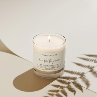 Minimalistisch Soy Scented Candle Schwarz-weiß Lab