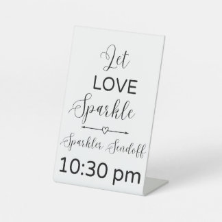 Minimalistisch Sparkler Sendoff-Zeichen Sockelschild