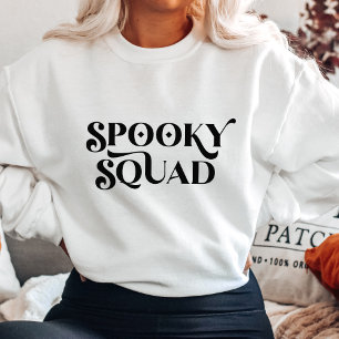 Minimalistisch Spooky Squad Halloween Sweatshirt