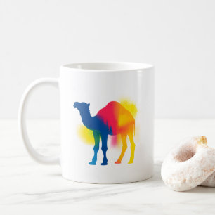 Minimalistisch Spray Paint Camel Silhouette Kaffeetasse