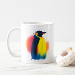 Minimalistisch Spray Paint Pinguin Silhouette Kaffeetasse