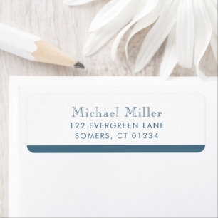 Minimalistisch Stripe Dusty Blue Personalisierte A