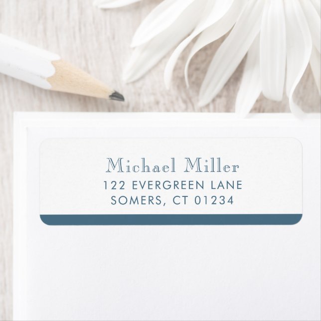 Minimalistisch Stripe Dusty Blue Personalisierte A (Insitu)