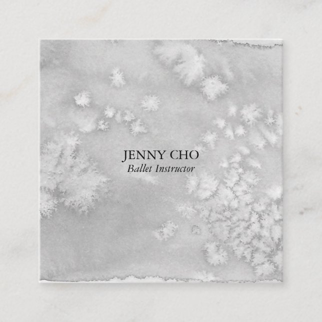 Minimalistisch strukturierte Visitenkarte (Vorderseite)