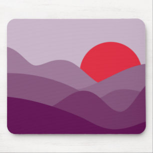 Minimalistisch Sun Dark Orchid Lila Mousepad