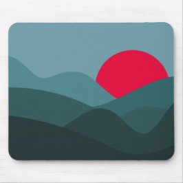 Minimalistisch Sun Peacock Mousepad