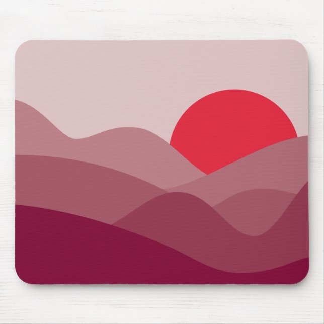 Minimalistisch Sun Rosewood Pink Mousepad (Vorne)