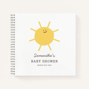 Minimalistisch Sunshine Baby Showbook Notizbuch