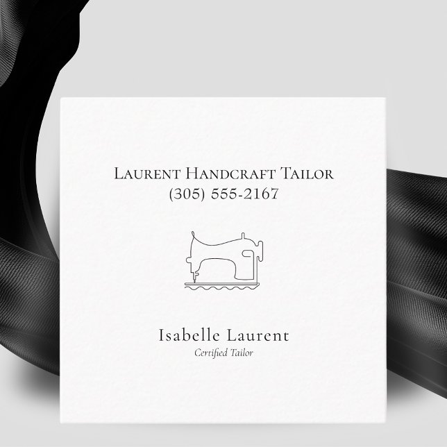 Minimalistisch Tailor Seamstress beruflich Telefonnummerkarte (Von Creator hochgeladen)