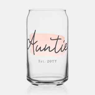 Minimalistisch Tante Baby Pink Pinselstrich Pinsel Dosenglas