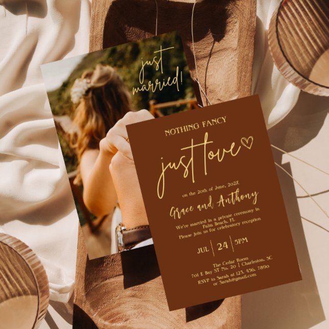 Minimalistisch Terracotta Bohemisches Foto Persona Save The Date (Von Creator hochgeladen)