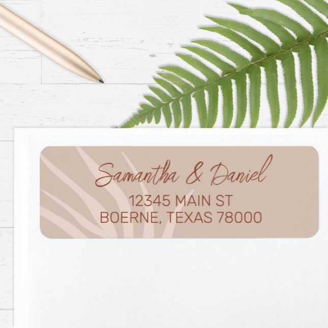 Minimalistisch Terracotta Boho Rücksendeadresse (Boho Terracotta Return Address Labels)