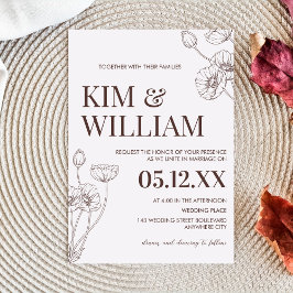 Minimalistisch Terracotta Boho Wedding Einladung