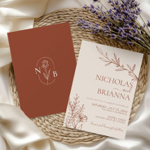 Minimalistisch Terracotta Burnt Orange Boho Weddin