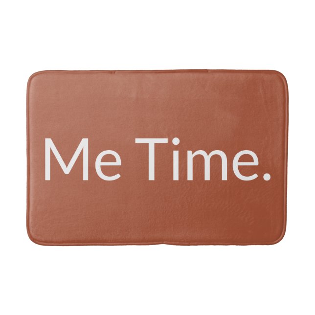 Minimalistisch Terracotta Fun Me Time Custom Badematte (Vorderseite)