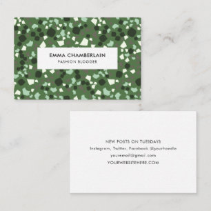 Minimalistisch Terrazzo Print - Modernes Business  Visitenkarte