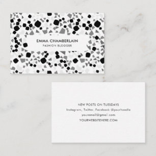 Minimalistisch Terrazzo Print - Modernes Business  Visitenkarte