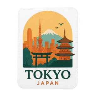 Minimalistisch Tokyo Japan Travel Souvenir Magnet