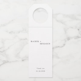 Minimalistisch Traditionelle Einfache Schwarz-weiß Flaschenanhänger