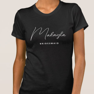 Minimalistisch Trendy Personalisiert Bridesmaid T-Shirt