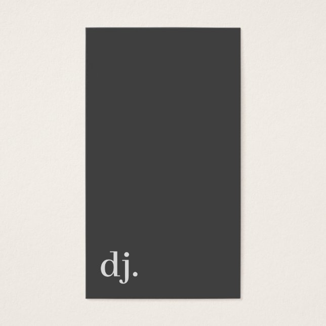 Minimalistisch Typografie DJ (Vorderseite)