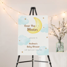 Minimalistisch über der Mond Babydusche Begrüßungs