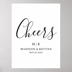 Minimalistisch und Chic   Hochzeit Poster