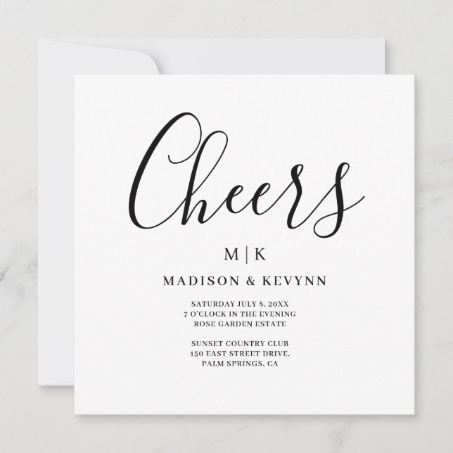 Minimalistisch und Chic | Hochzeit Save The Date (Vorderseite)