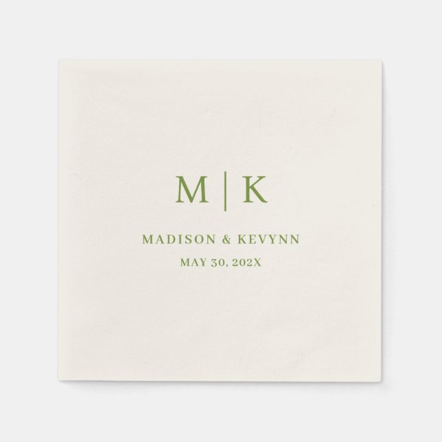 Minimalistisch und Chic | Hochzeitsservietten Serviette (Vorderseite)