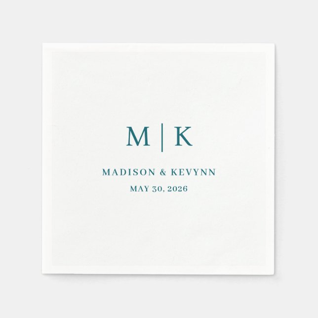 Minimalistisch und Chic | Hochzeitsservietten Serviette (Vorderseite)