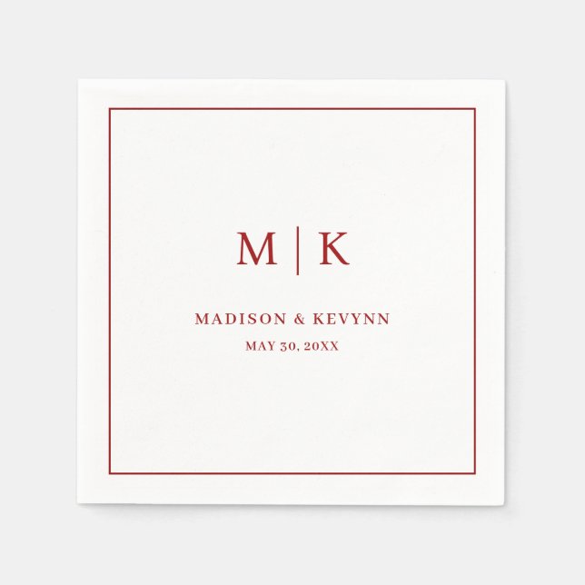 Minimalistisch und Chic | Hochzeitsservietten Serviette (Vorderseite)