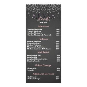 Minimalistisch und elegant: Nail Tech Werbekarte