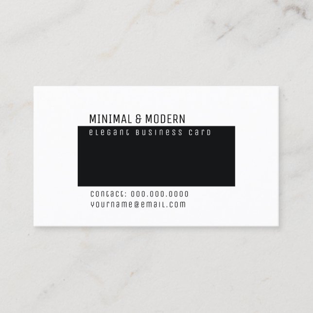 minimalistisch und modern elegant minimalistisch visitenkarte (Vorderseite)