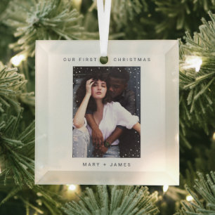 Minimalistisch und modern Leichtes und Verheirat Ornament Aus Glas