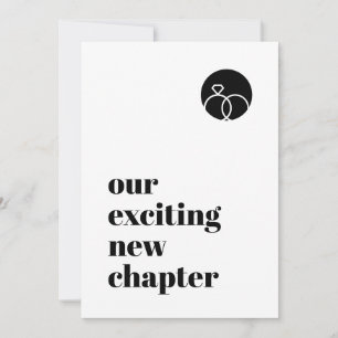 Minimalistisch unser neues Kapitel Moderner, mutig Save The Date