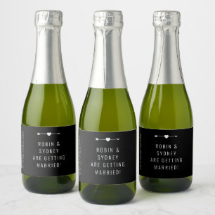 Minimalistisch VERLOBUNG Mini Sparkling Wine L