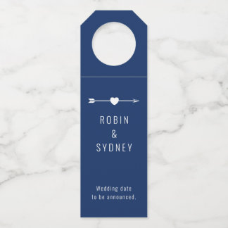 Minimalistisch | Verlobung | Navy Bottle Hanger Flaschenanhänger