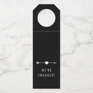 Minimalistisch | Verlobung | Schwarze Flasche Flaschenanhänger