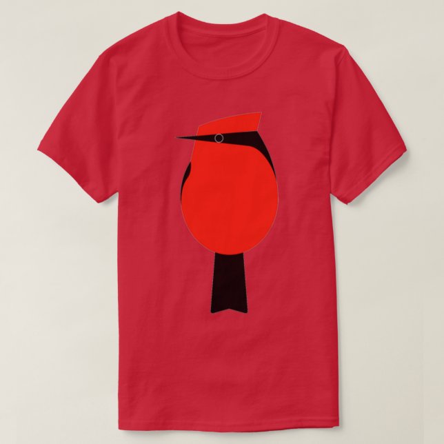 Minimalistisch Vermilion Flycatcher T-Shirt (Design vorne)