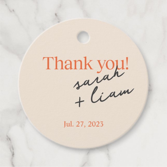 Minimalistisch Vielen Dank für Ihre Unterstützung  Geschenkanhänger (Vorderseite)