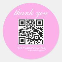 Minimalistisch Vielen Dank, QR-Code-Skript Pink