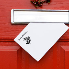 Minimalistisch Vintag frohe Weihnachtsgel Gummistempel