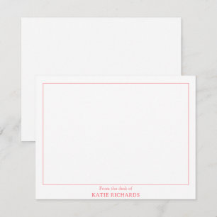 Minimalistisch Vom Schreibtisch des Square Border  Mitteilungskarte