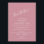 Minimalistisch von der Bar Wedding Bar Menu Card Menükarte<br><div class="desc">Minimalistisch von der Bar Wedding Bar Menu Card in Wild Rose Rosa Elegante 12x18" Hochzeitsmenü Karten Minimalistische Hochzeitsgetränk Bar Menu,  Minimalistisch modernes Bar Menü,  Betrunken in Liebe,  Alcohol Wedding Drink Menü in Wild Rose Rosa.</div>